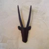 Brown Wooden Antelope Heads Wall Art (Set of 3)