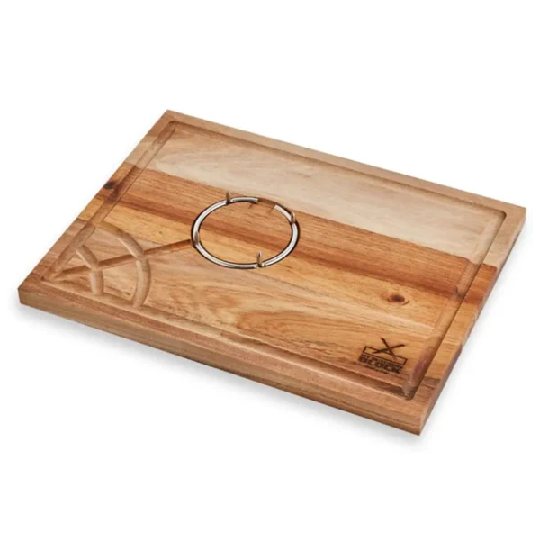 Hardwood Carving Board with Spiked Ring